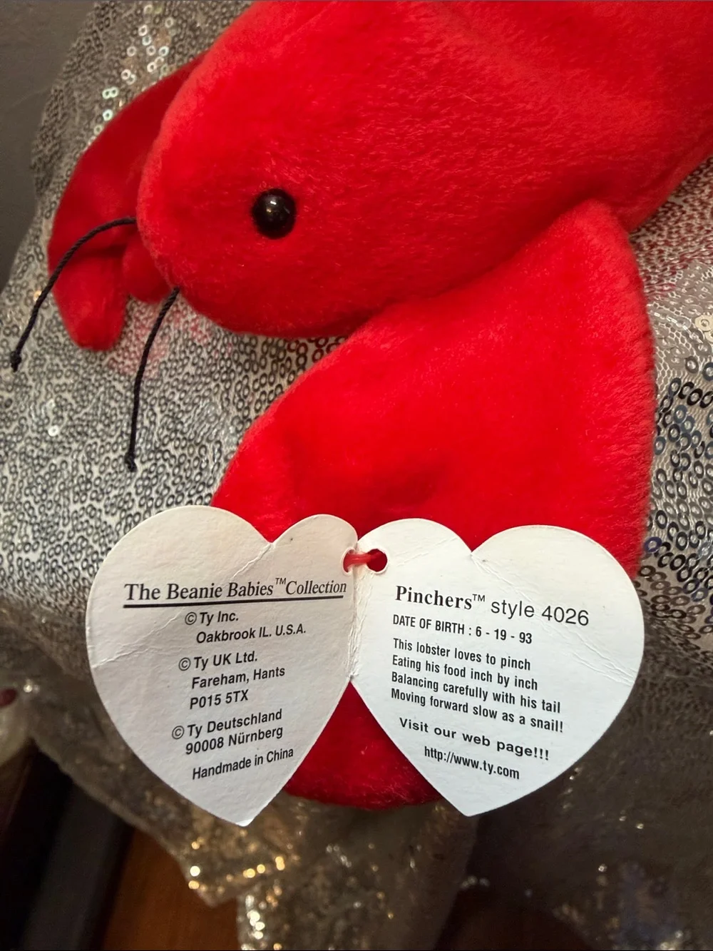 Ty soft lobster